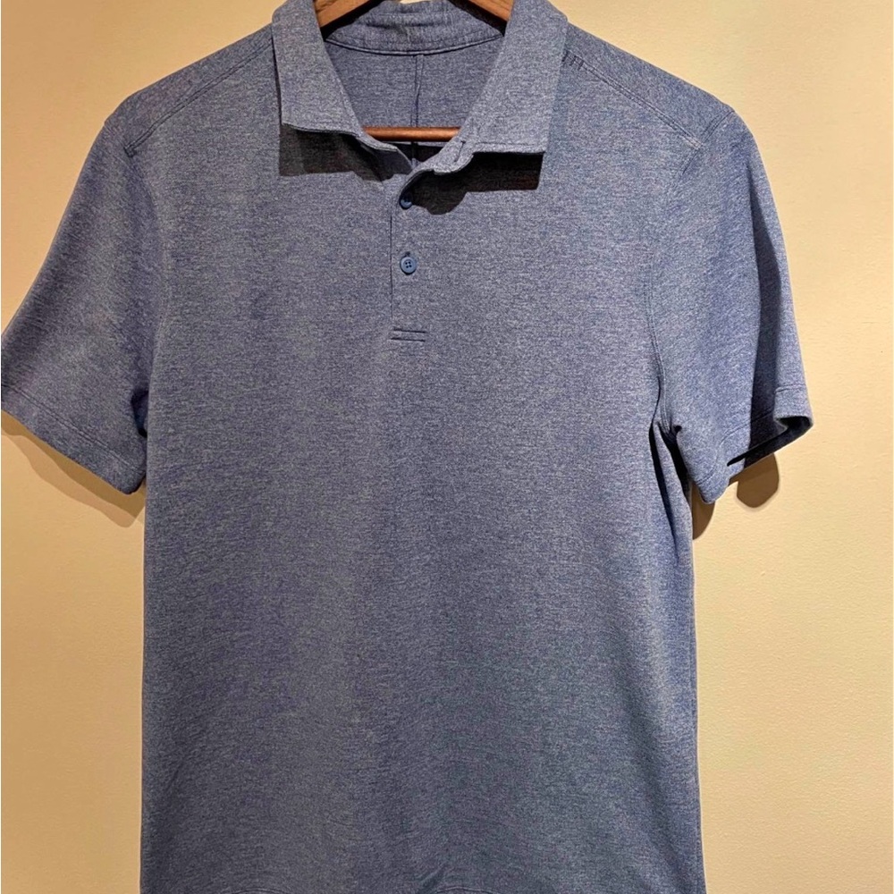 lululemon athletica Men's Blue Heather Polo Shirt